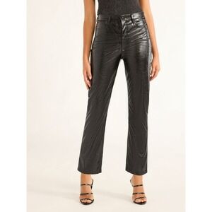 Sofia Jeans Womens Paloma Slim Straight High Rise Patin Crop Pants Black Size 2